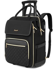 Rolling Backpack for Women, Travel Rolling Laptop Backpack with Wheels, Verti...