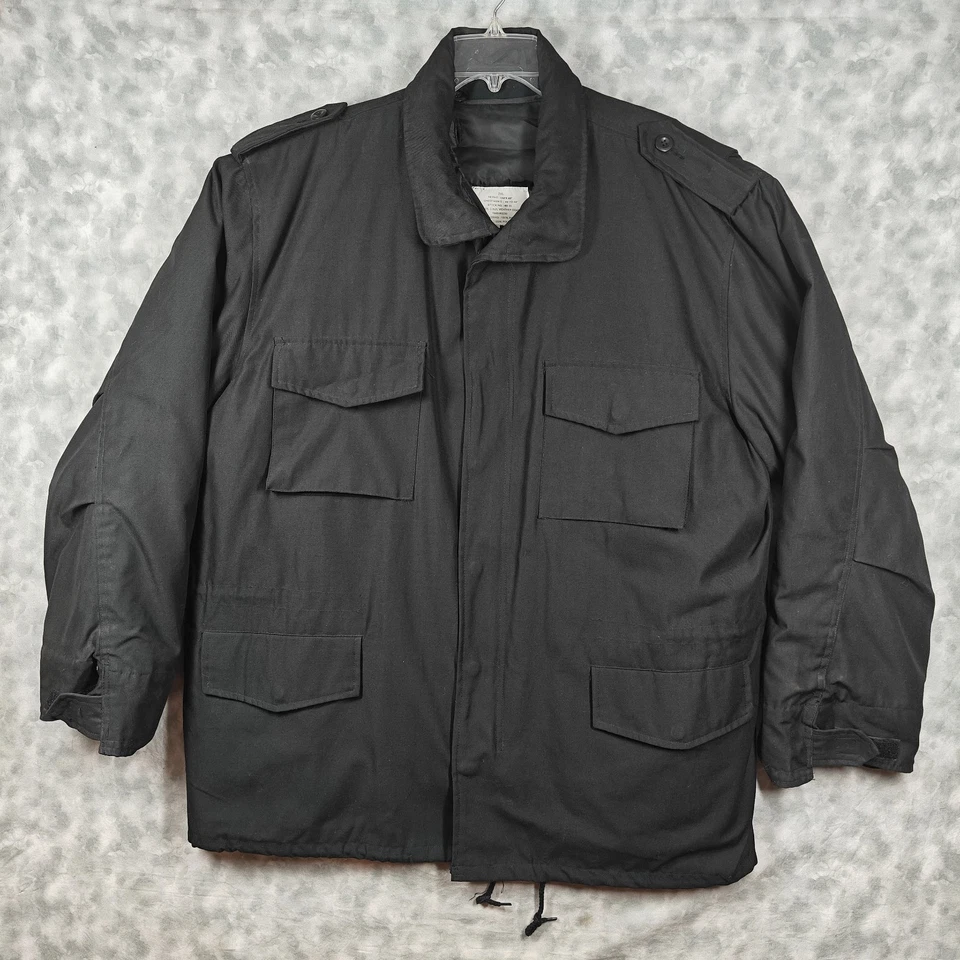 Fox Outdoor Cold Weather Field Coat 2XL Black Quilted Liner Military Style 50in - Image 2 of 4