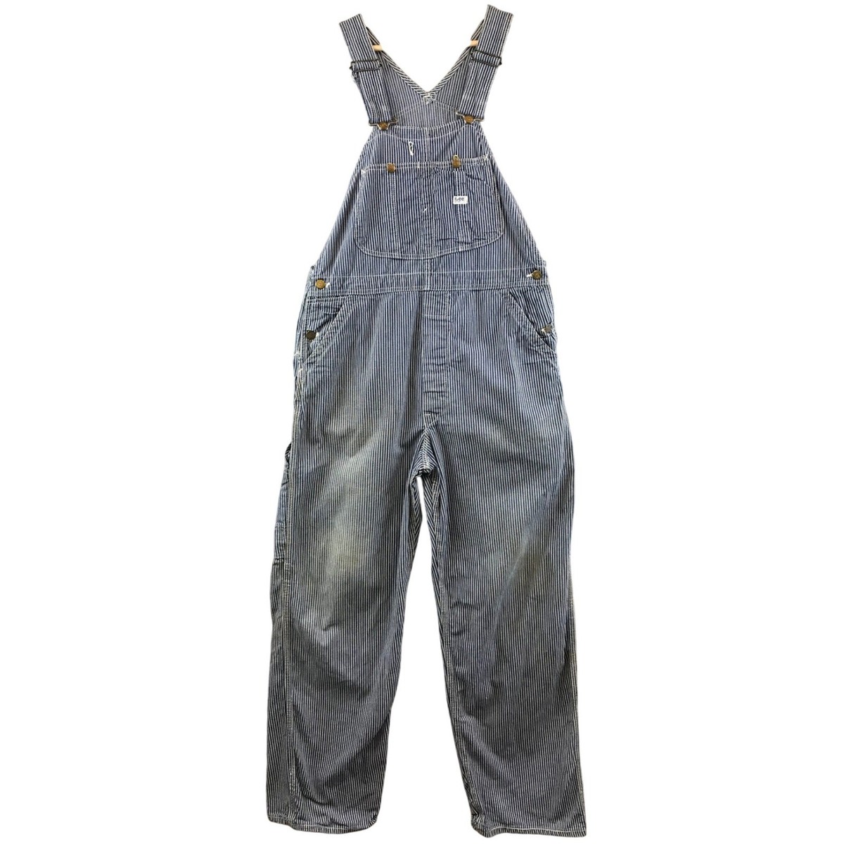 パンツ 1970s Lee Overall Size 36 Vintage 70s Lee Overalls Mens Waist 36 Hickory Stripe Bibs