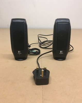 Logitech S-120 Mulitmedia Computer Laptop Lautsprechersystem Paar schwarz kabelgebunden, gebraucht