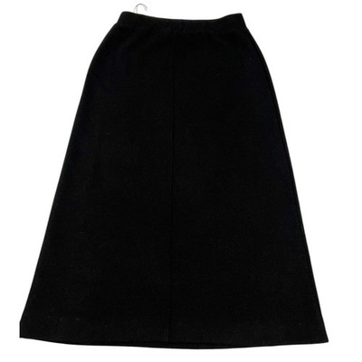 NWT Ba&Sh Jupe Holly Knit Midi Skirt Black A-Line Elastic Waist 1