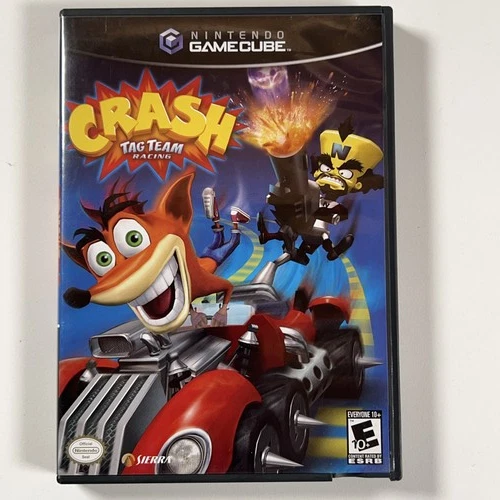 Crash Tag Team Racing GameCube CASE and MANUAL *NO GAME DISC"