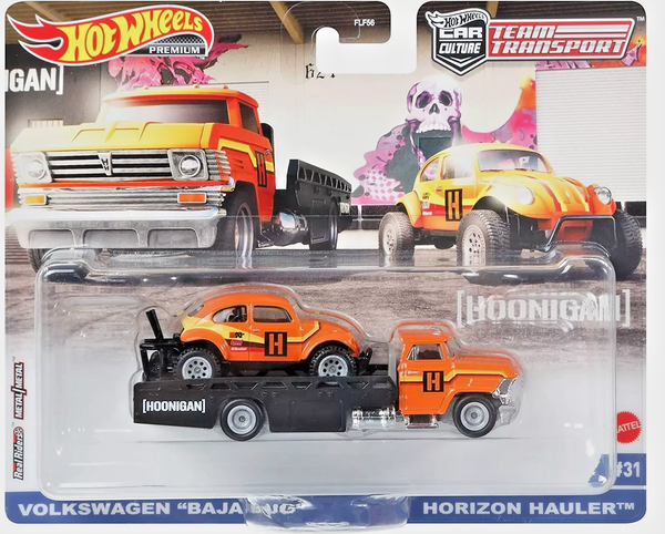 Hot Wheels Team Transport VW Baja Bug + Horizon Hauler #31 1:64 Neu OVP-image