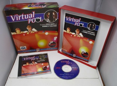 1995 Interplay Celeris Virtual Pool Big Box PC CDROM Disc - Tested & Working