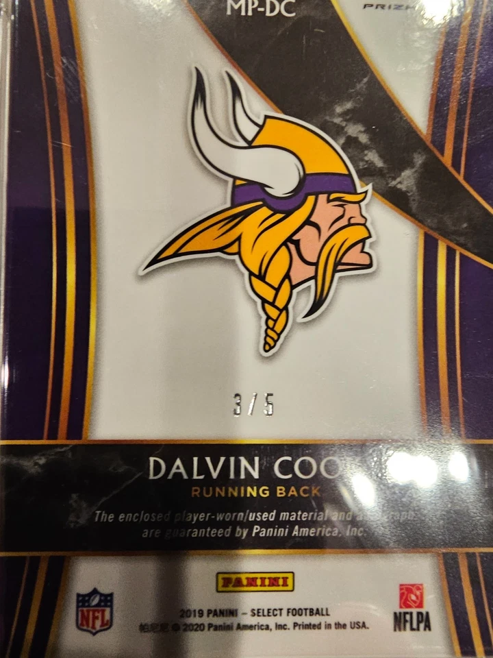 2019 Panini Select Dalvin Cook Gold Prizm Signature Memorabilia PSA DNA #MP-DC - Image 4 of 4