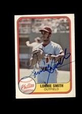 Lonnie Smith 1981 Fleer Phillies authentic autographed card