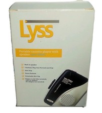 NEW Lyss Electronics CP601 Portable Cassette Player with Built in Speaker