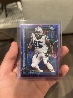 Derrick Brown, Purple Lava Topps Chrome 2025 75/75 #47￼