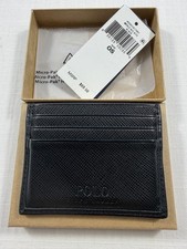 Polo Ralph Lauren Pebbled Leather Card Case Wallet
