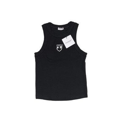 Pinko Up Top Tanktop Unterhemd schwarz weißes Logo ärmellos Gr. L Damen