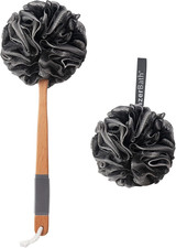 Shower Sponge Loofah Back Scrubber, PE Soft Mesh Loofah Body Scrubber with Long