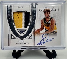 2021-22 Panini Flawless #’d /25 Chris Duarte RPA Rookie Patch Auto RC #FPA-CDT