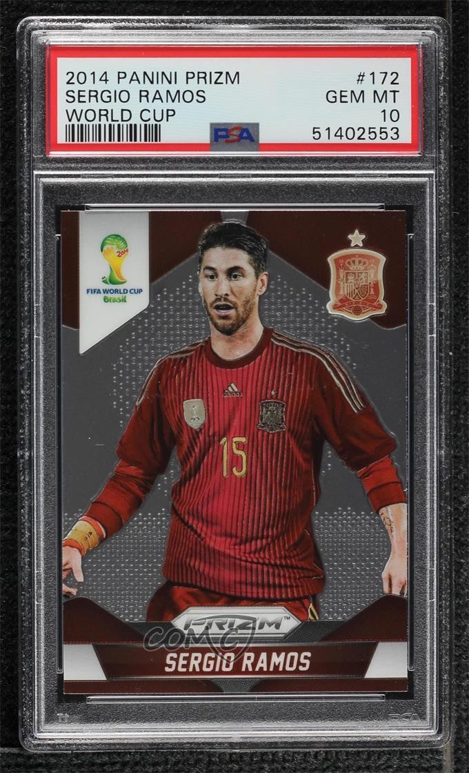 2014 Panini Prizm World Cup Sergio Ramos #172 PSA 10 GEM MT 00ur