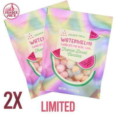 LIMITED 2 Pack Trader Joe s Watermelon Freeze Dried Candies 1.5oz 