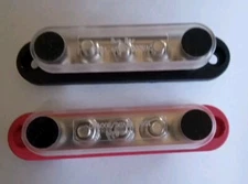 DaierTek Power Distribution Block/Cover Mini 5 x 1/4" Studs Bus Bar Terminal 