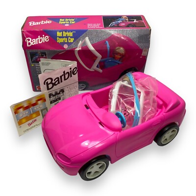 Barbie Hot Drivin' Sports Car Red 1996 Barbie #67532-91 PINK CAR