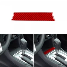 Red Carbon Fiber Storage Panel Cover Trim For Subaru Impreza XV Crosstrek 17-22