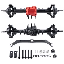 RCBATER CNC 10mm Extended Front & Rear Axle For Traxxas TRX4-M RC 1/18 Crawlers