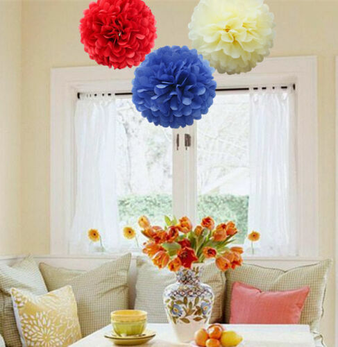 Pompoms Pom Poms Tissue Paper Hanging Garland Wedding Party Decor(9 PCs Mixed) - Picture 30 of 32