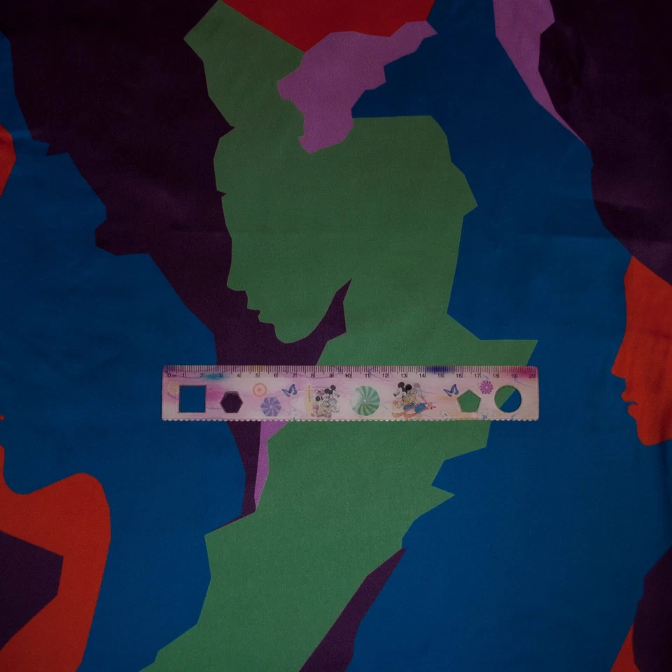 Kirin viscose satin  fabric. Abstract. Made in Italy. Price for 1.50 m - Image 3 of 4