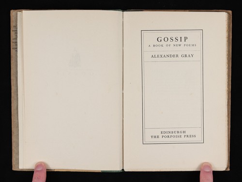 ALEXANDER GRAY Porpoise Press GOSSIP : A Book of New Poems 1928 1st HB/DJ - Picture 14 of 24