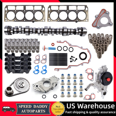 For GM Chevy LS 4.8 5.3 6.0 6.2 LS LS1 .552/.552  Camshafts lifters Kit +More