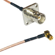 RG316 BNC Flange Female to SMC Female Angle RF Cable Rapid-SHIP LOT