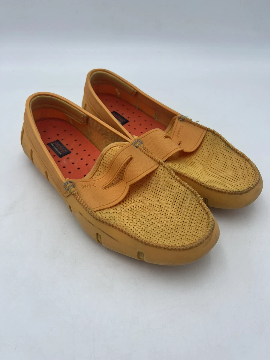SWIMS Orange Waterproof Penny Loafers Water Shoes Boat Shoes Sz 9 MSRP 160