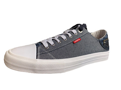 Levi's Mens NEIL LO Monogram Casual Shoes Denim Navy Reverse US 11M