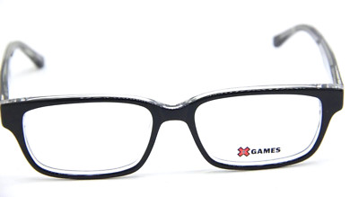 MARCHON X GAMES SUPERSLOPE 001 BLACK CLEAR FULL RIM EYEGLASSES FRAME 50-15-135