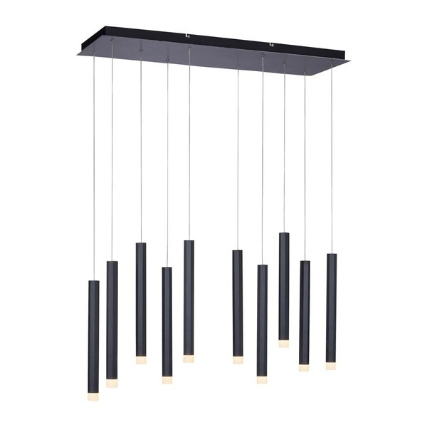 Deckenleuchte Pendelleuchte HäNgelampe Esszimmerlampe Led 10-Flammig Schwarz-image