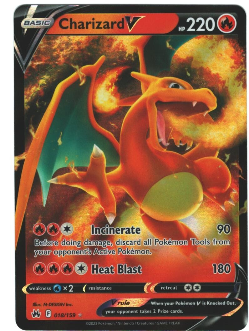 Charizard V 18/159 Crown Zenith Holo Rare Pokémon TCG | eBay