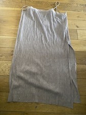ZARA Beige Textured Slip Midi Dress with side slits Size XL