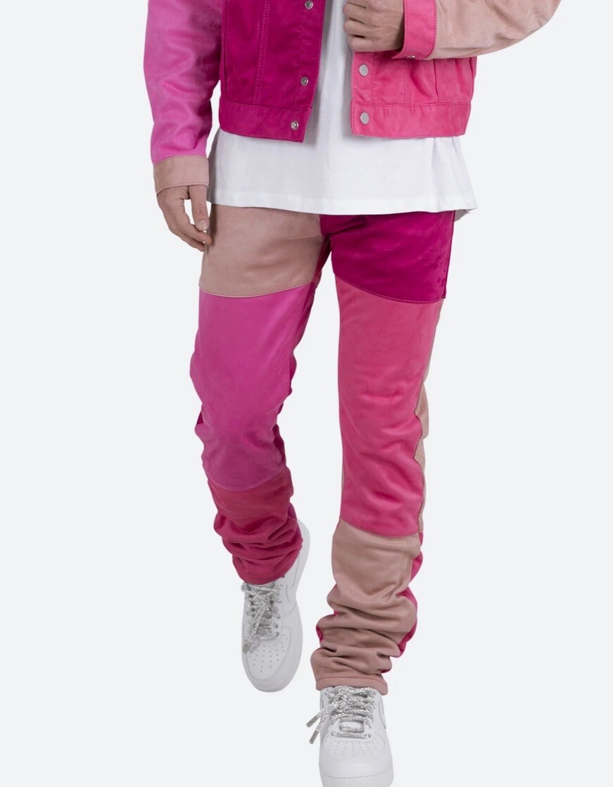 MNML D354 PATCHWORK STRAIGHT DENIM MEN'S PANTS PINK SIZE 31 NEW | eBay