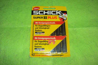 Schick Super 2 II Plus Rasierklingen 10er Pack neu vintage original Blades