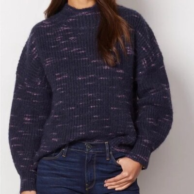 Valley Women's Navy/Supper Pink Albion Knit Pullover Sweater. Sz Small.