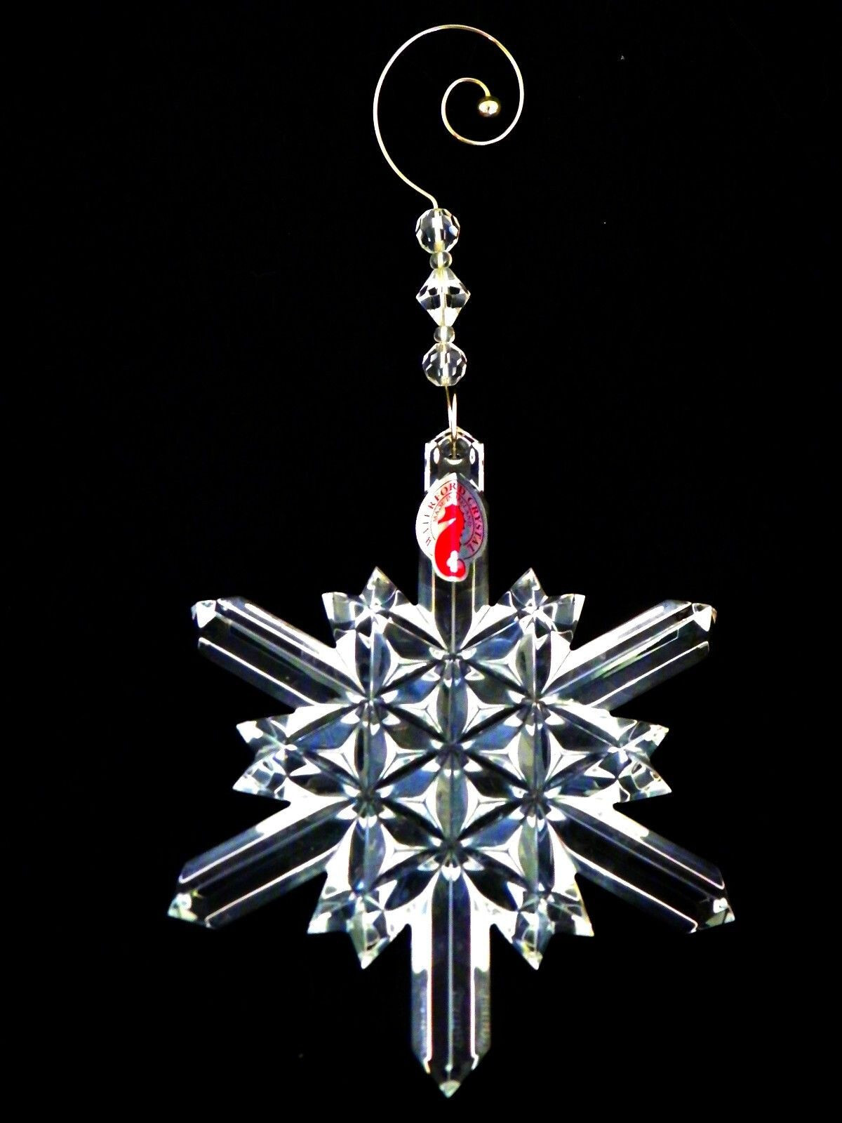 WATERFORD CRYSTAL 2004 SNOW CRYSTALS SNOWFLAKE ORNAMENT 1ST edition  RARE  NEW