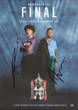 Eberechi Eze & Dean&nbsp;Henderson Signed FA CUP FINAL 2025 Programme PROOF & COA