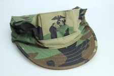 Closeout USMC Marine Garrison Cap 8 Point Utility Woodland w/ EGA - USA Made