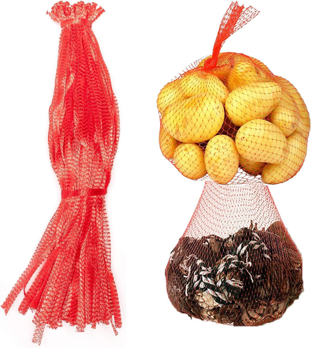 100Pcs Red Onion Reusable Mesh Bags, Reusable Produce Bags Nylon Mes - Picture 8 of 12