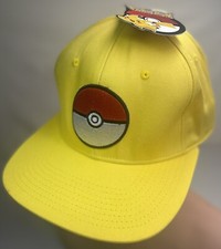 Pokemon 2016 BioWorld Yellow Pok  Ball SnapBack Hat Adjustable Nintendo Cap