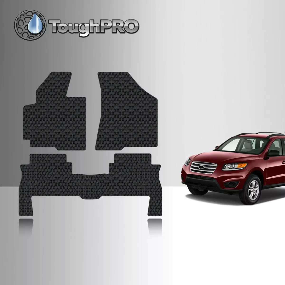 ToughPRO Floor Mats Black For Hyundai Santa Fe All Weather 2007