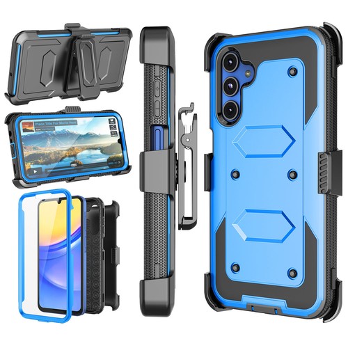 Funda de teléfono con clip de cinturón a prueba de golpes para Samsung Galaxy A15 5G con protector de pantalla - Imagen 6 de 66