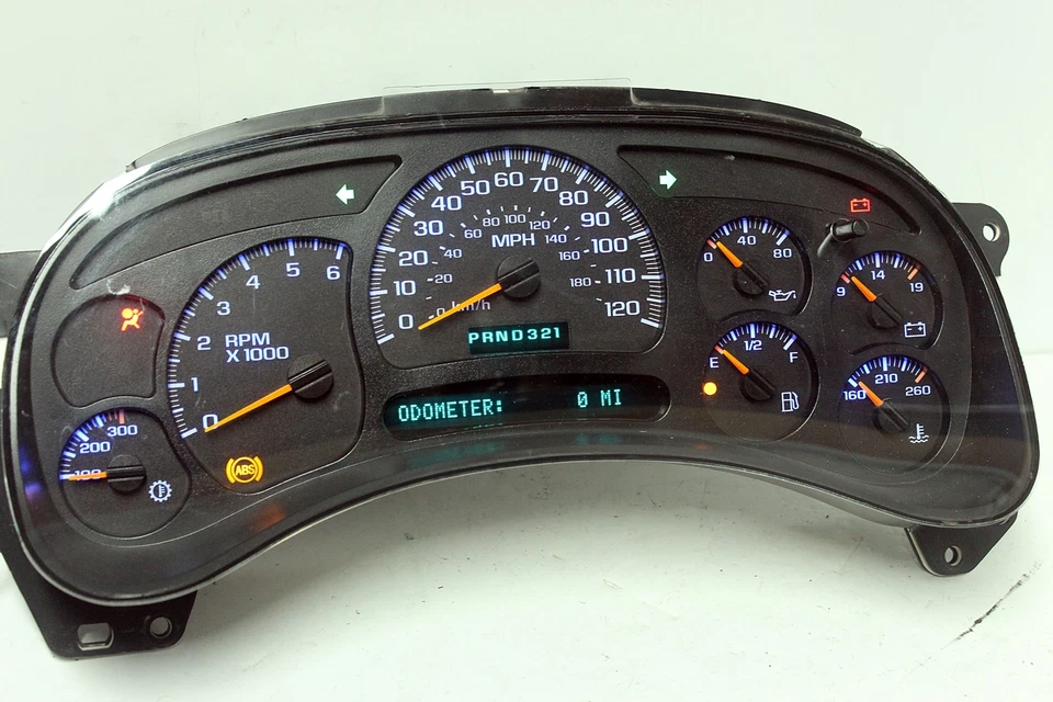 03 04 Silverado 1500 2500 Sierra Yukon Instrument Cluster with BLUE LED upgrade - Image 2 of 4