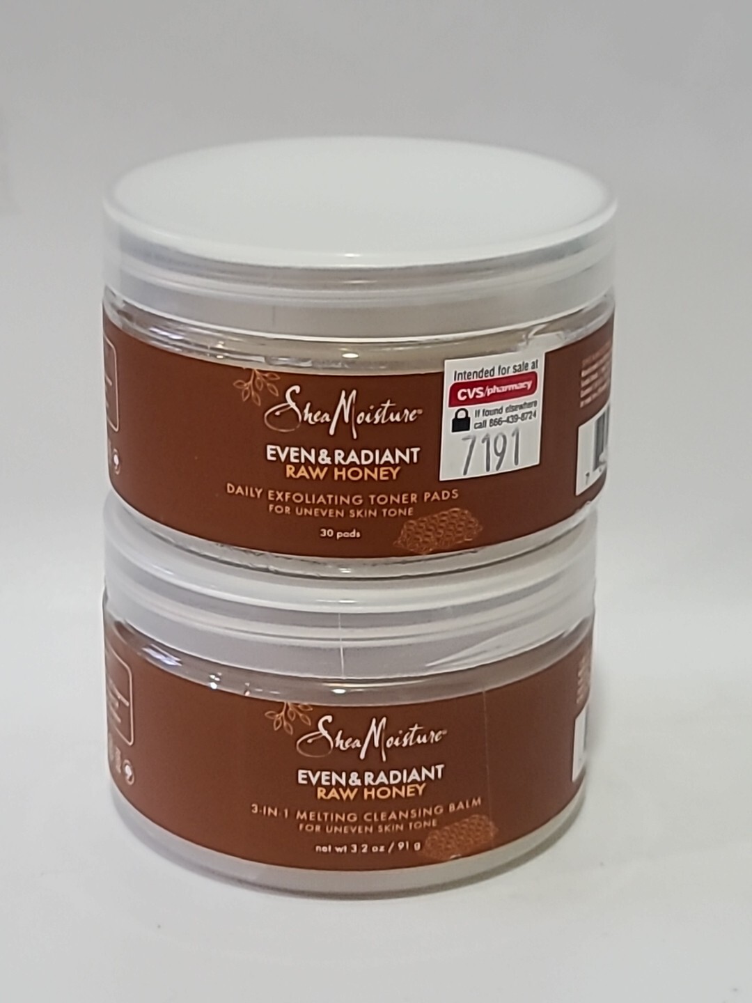 SheaMoisture EVEN & RADIANT • RAW HONEY  Toner Pads - 30 PADS & CLEANSING BALM 