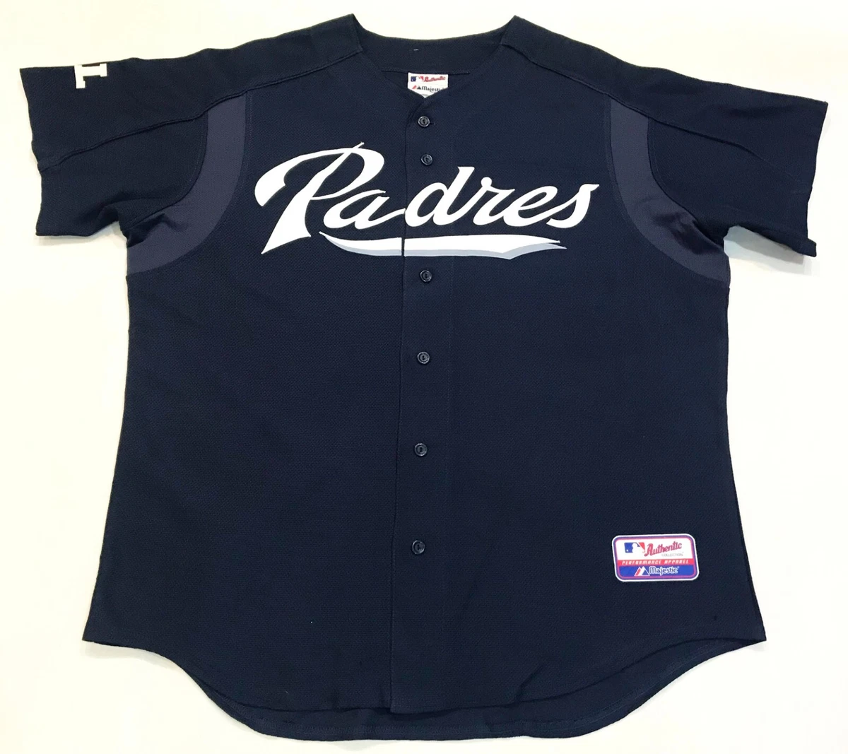 Majestic Authentic MLB San Diego Padres Baseball Jersey XL Navy Blue USA  Sewn