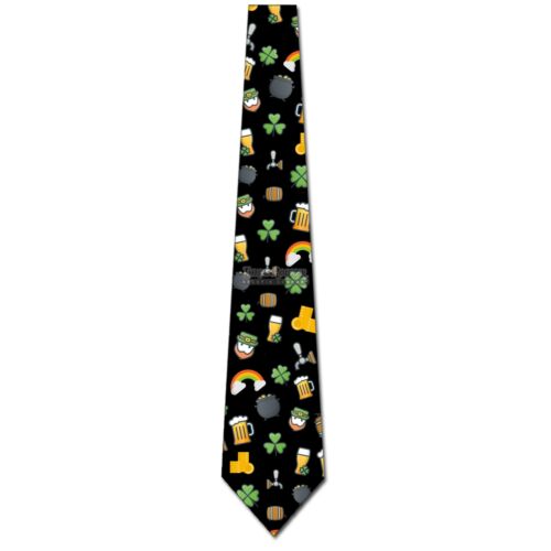 St. Patrick's Day Ties Mens Holiday Clover Tie - Picture 3 of 3