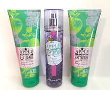 Bath Body Works Apple Blossom  Lavender Fragrance Mist  Cream x3 SET 8oz
