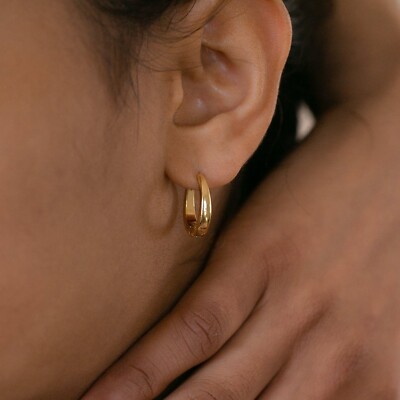 Paris Oval Hoops 18K Gold