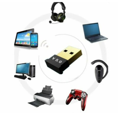 Wireless Bluetooth 5.0 USB Adapter Dongle For Desktop Laptop Windows PCTV Stereo